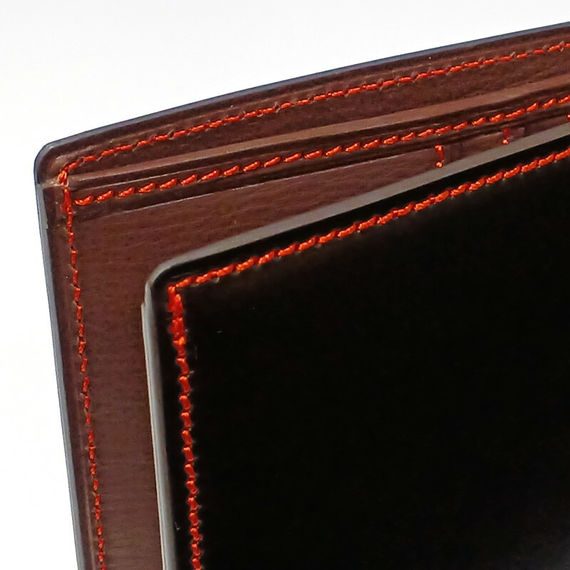 Brelio/ブレイリオ テイストフルコードバン 単札入れ チョコ×オレンジ