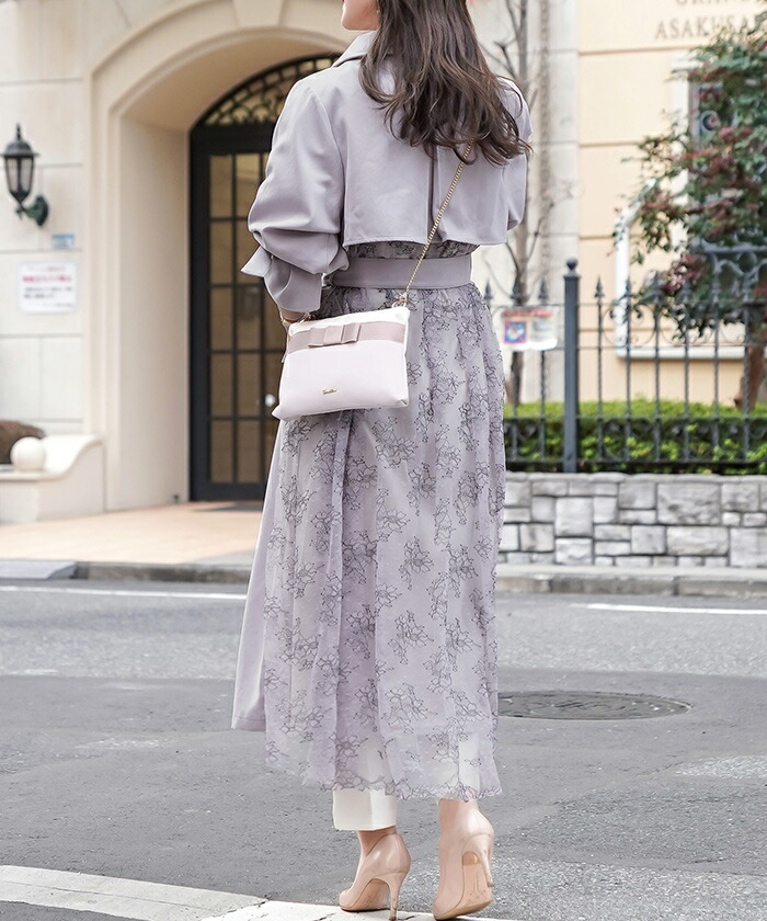 コート トレンチ バックレース le reve vaniller 全3色｜lvn121-1153