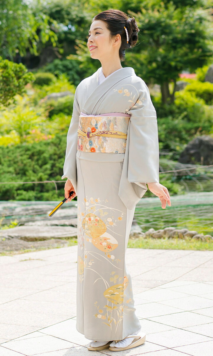 楽天市場】【レンタル】夏用 着物 単衣 訪問着 フルセット（HEHO-MI068