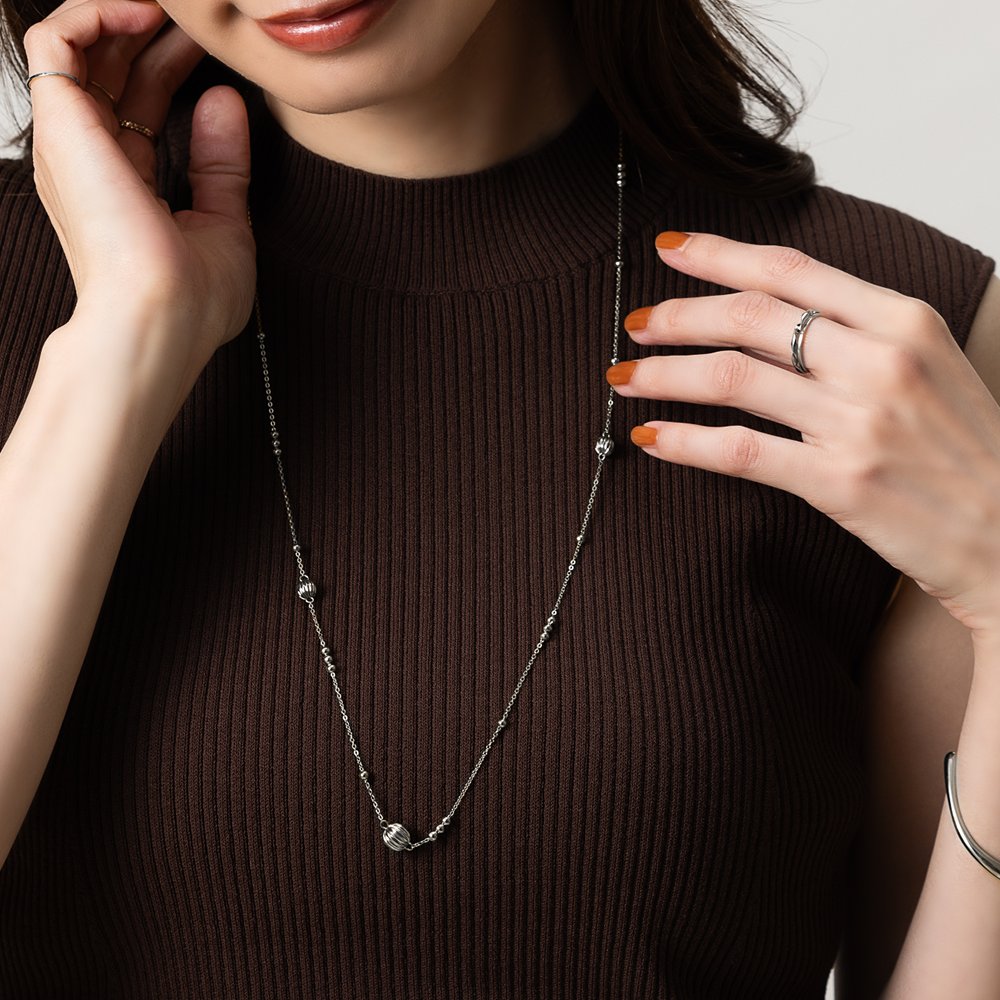 サージカルステンレス】 ステンレス製 ネックレス ロングネックレス