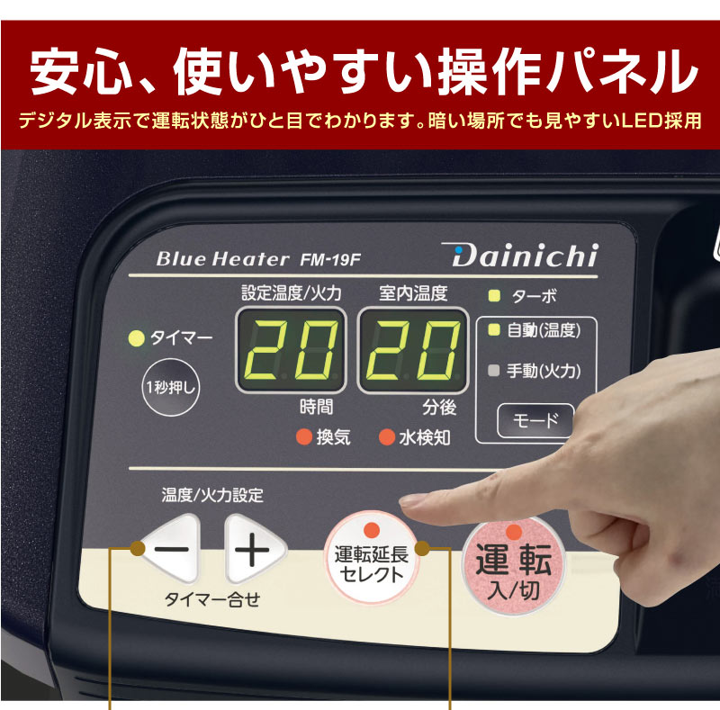 楽天市場】ダイニチ 業務用石油ストーブ ファンヒーター FM-19F 1年