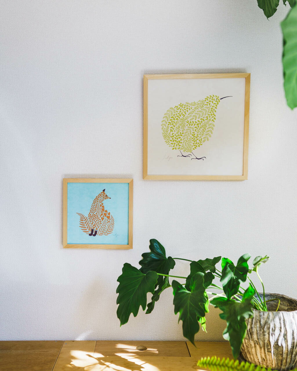 楽天市場】sotlight キツネ 20cm フレーム付 動物 キャンバス アート