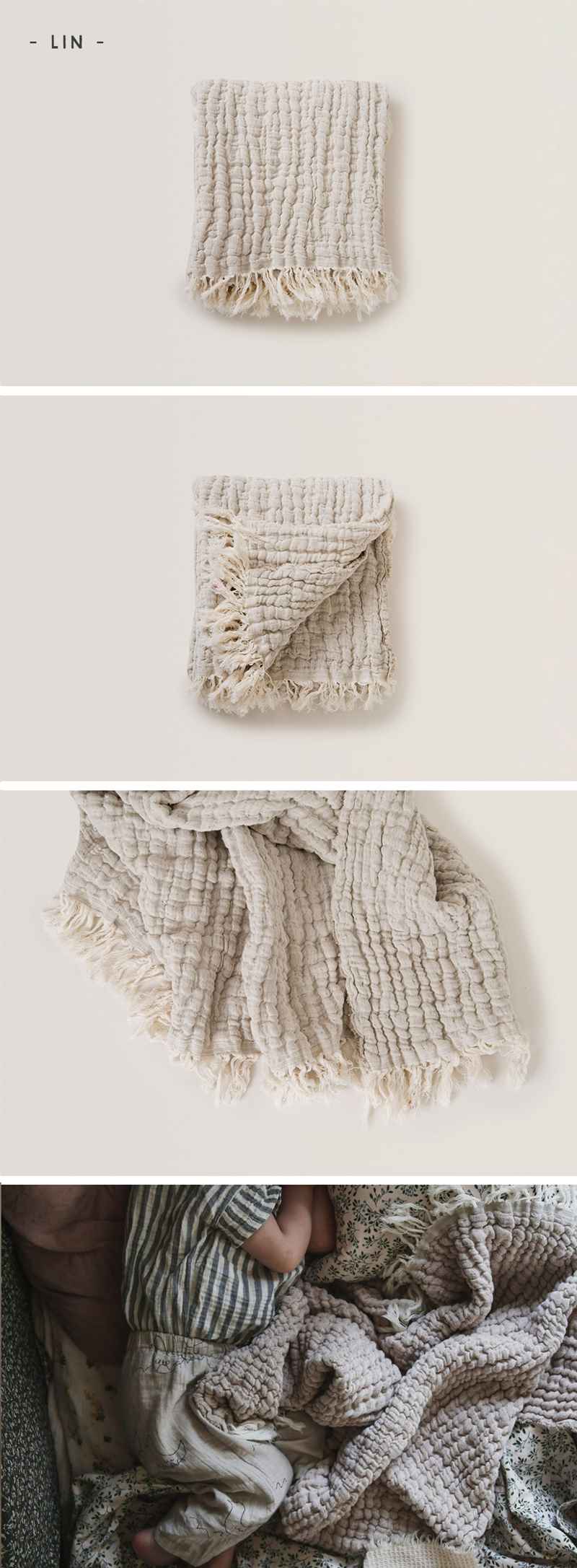 garbo&friends】 メロウブランケット Mellow Blanket Small | Kale/Lin