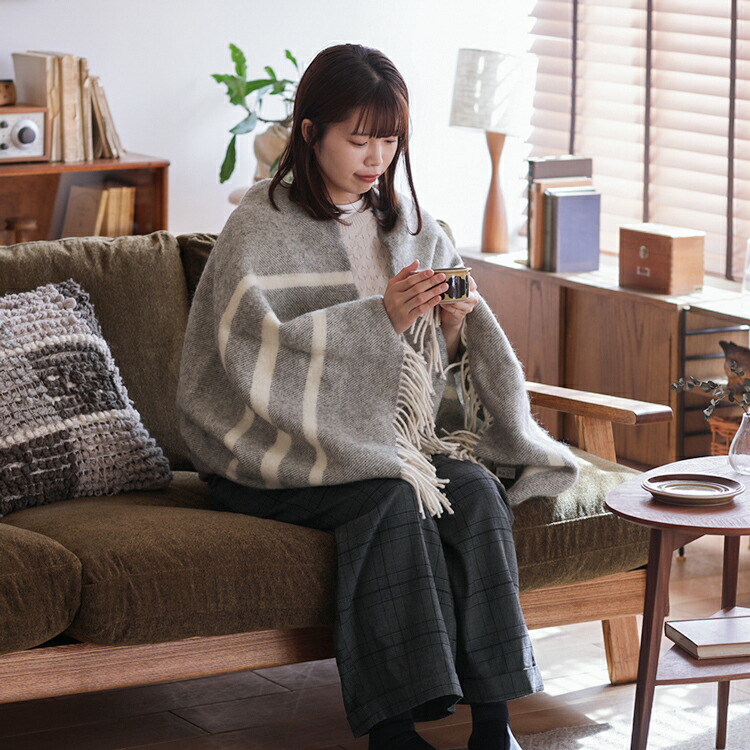 楽天市場】ウール ブランケット Silkeborg ダナーヤ ボーダー 130×200