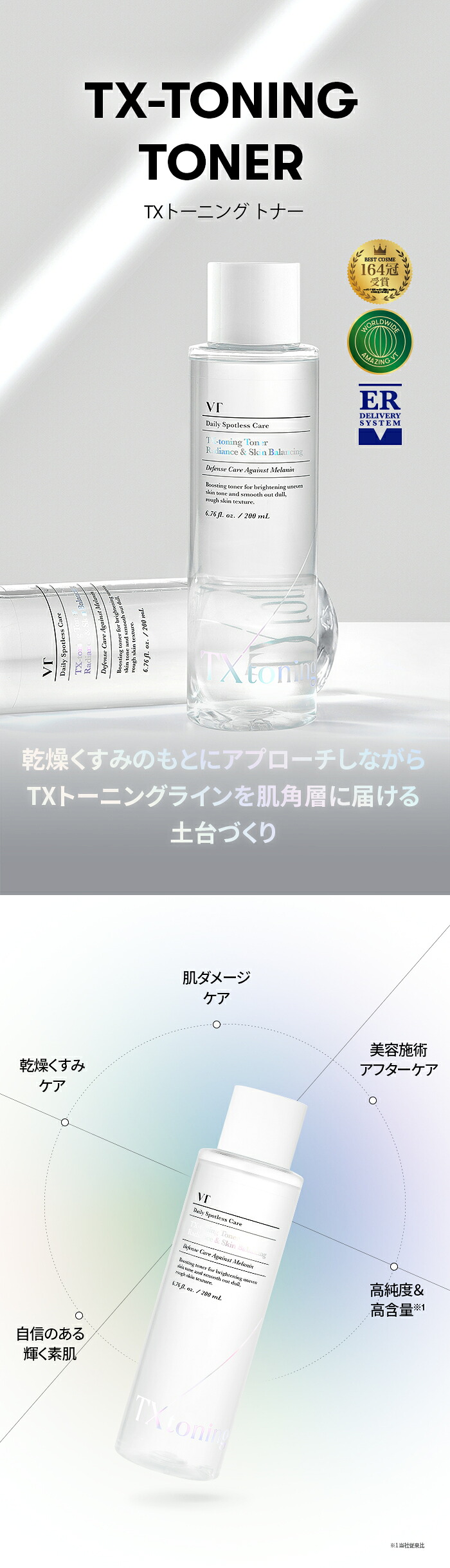 楽天市場】【VT公式】【 VT TXトーニング トナー 】化粧水 トナー 導入