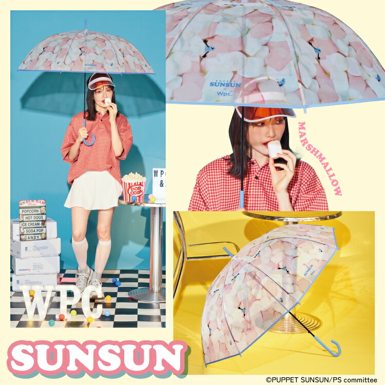 ビニール傘]パペットスンスン × Wpc. マシュマロアンブレラ 雨傘 長傘
