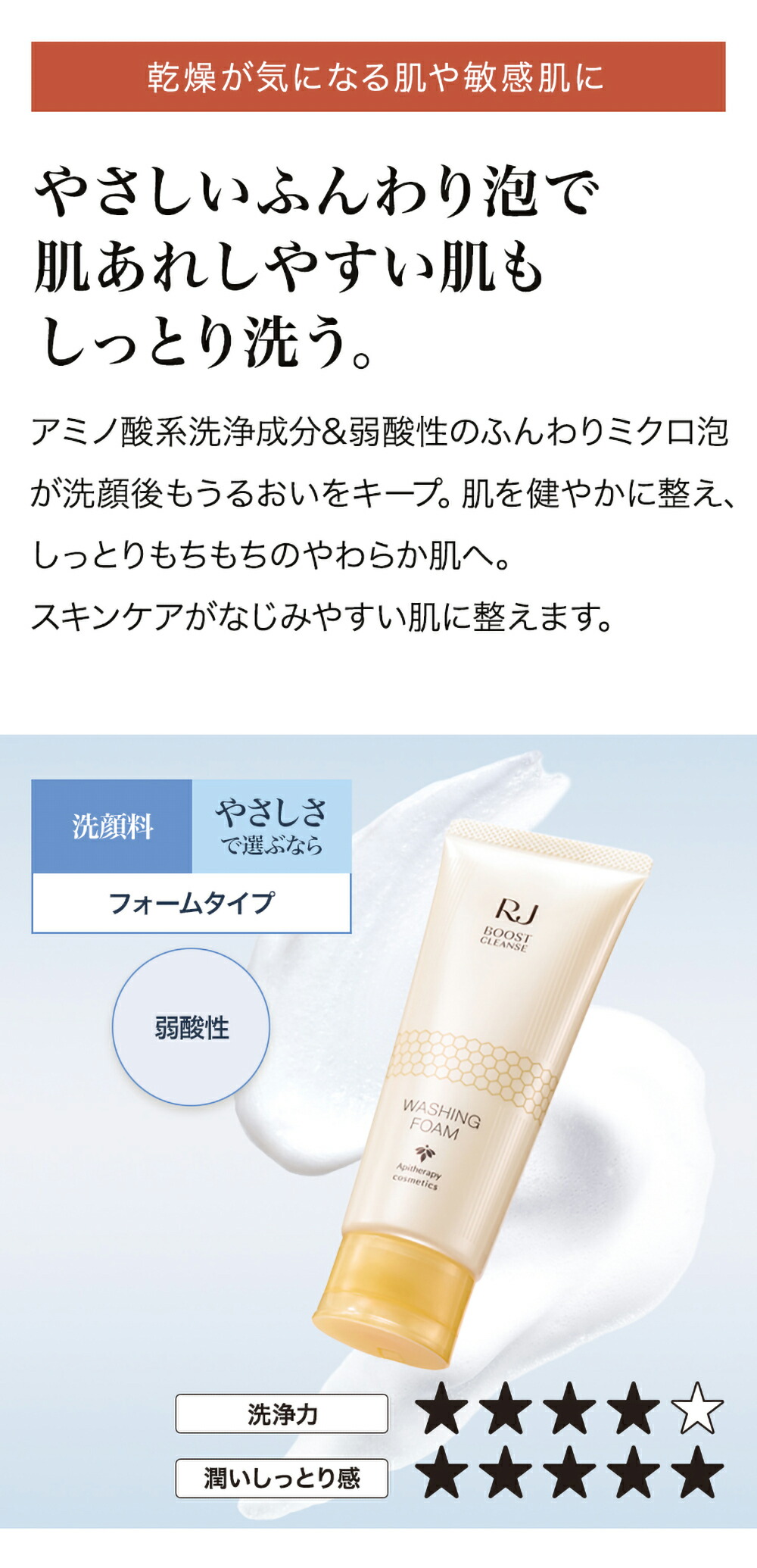 楽天市場】【 山田養蜂場 】RJブーストクレンズ ウォッシングフォーム