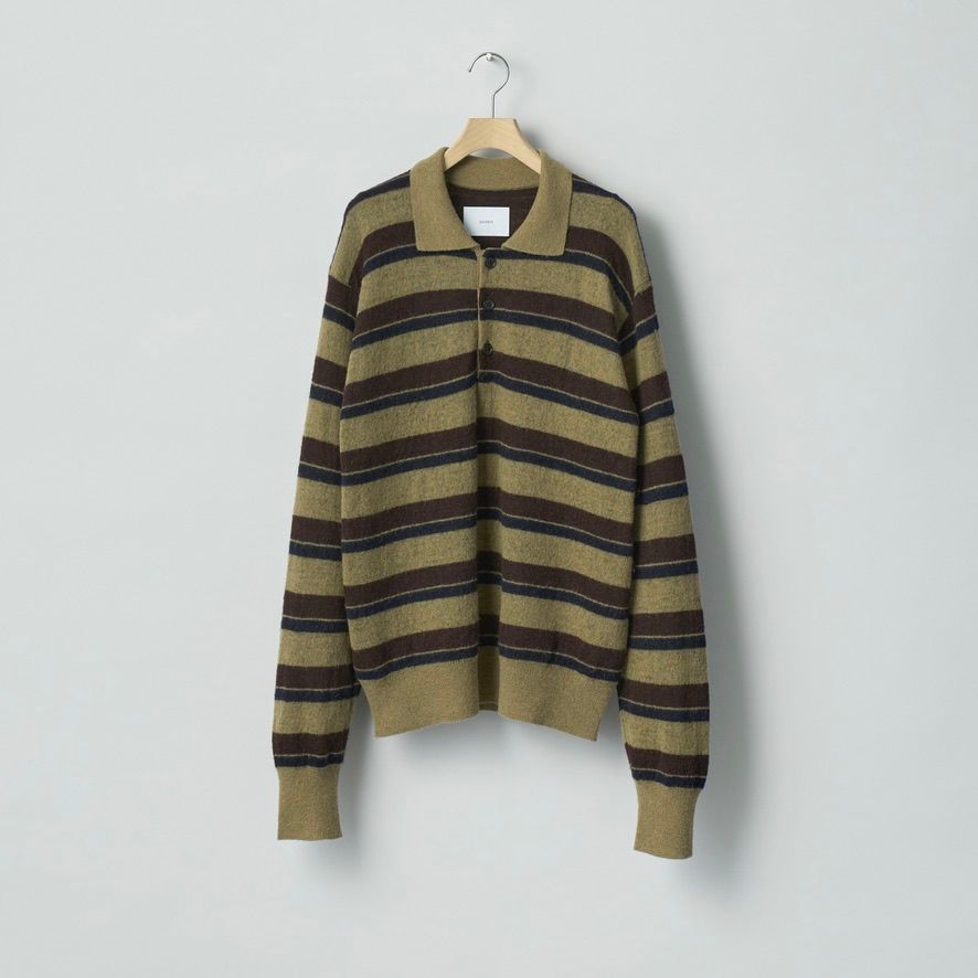 ssstein - 【残り一点】W/AL/NY Knit Stripe Polo LS | ACRMTSM ONLINE