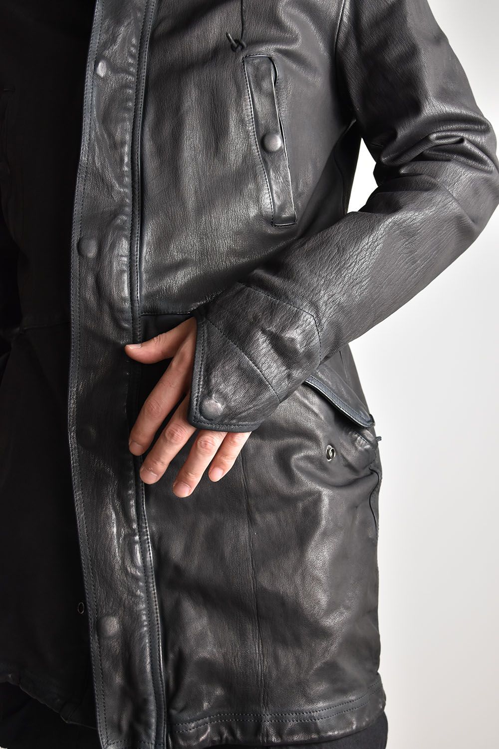 ISAMU KATAYAMA BACKLASH - Goat Leather Mods Coat