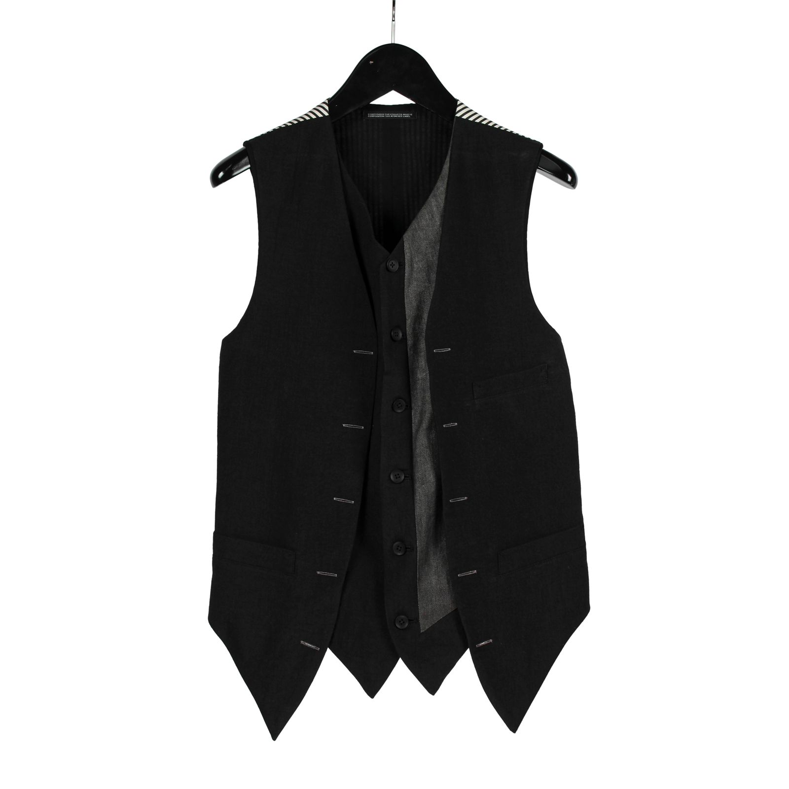 yohji yamamoto - pour homme | 身頃二重切り替えベスト (メンズ