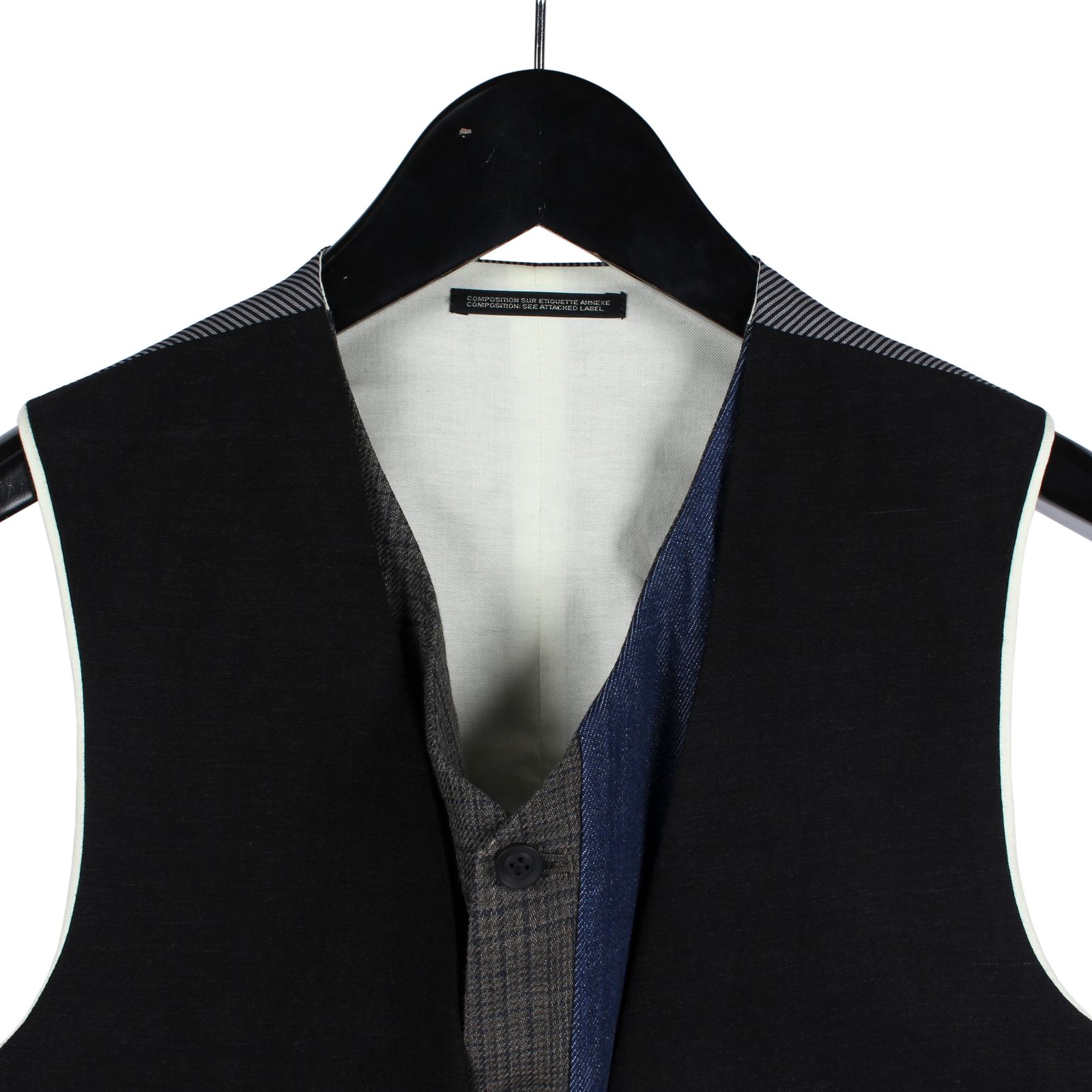 yohji yamamoto - pour homme | 身頃二重切り替えベスト (メンズ