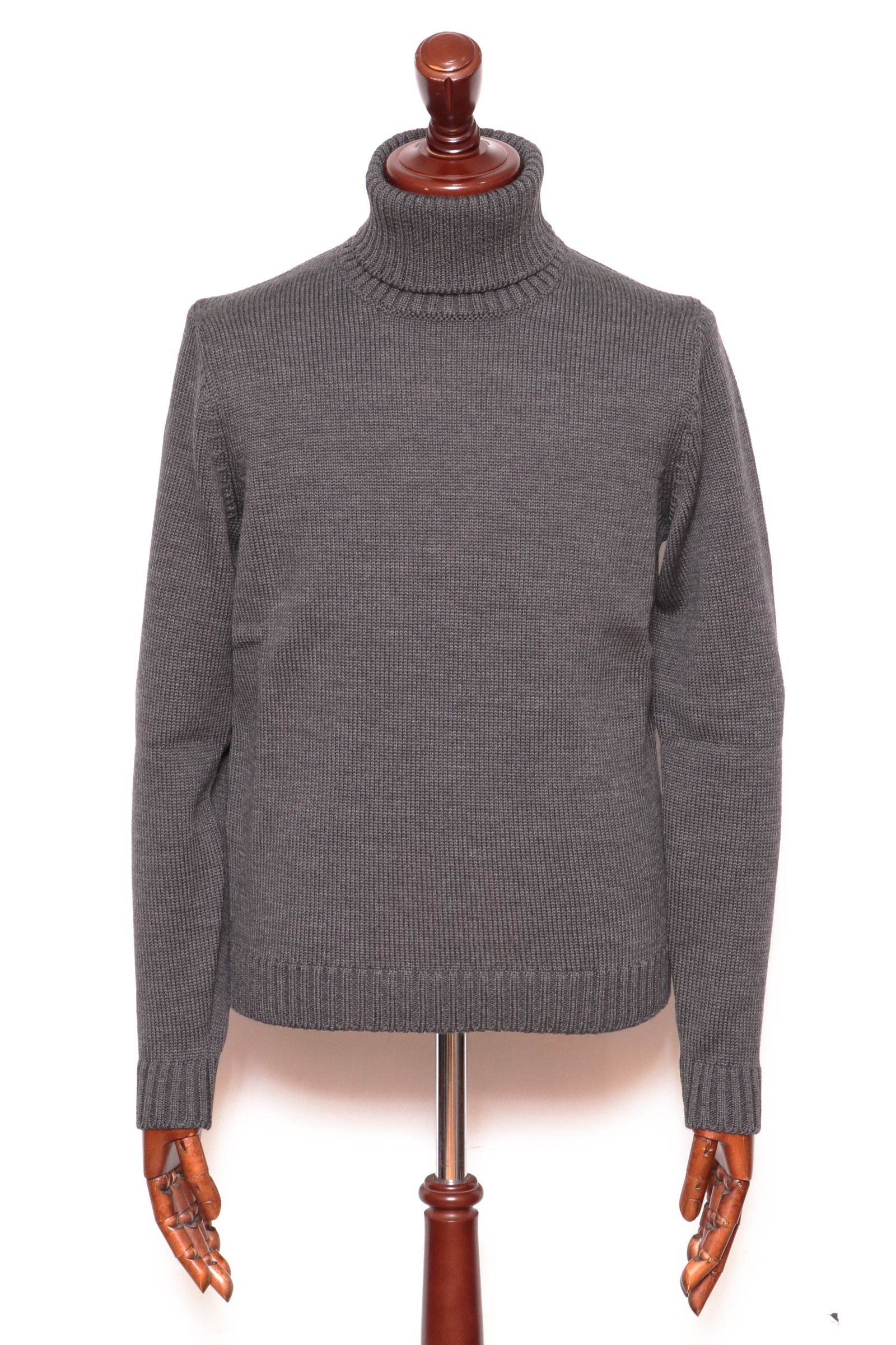 ZANONE - 5ゲージ ウール ソリッド タートルネック ニット / Z1375