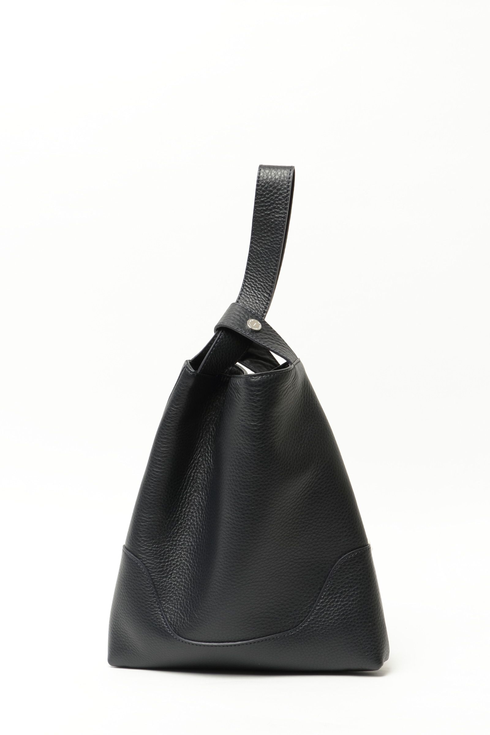 PELLE MORBIDA - シュリンクレザー ハンドルバッグ / ネイビー | BEKKU