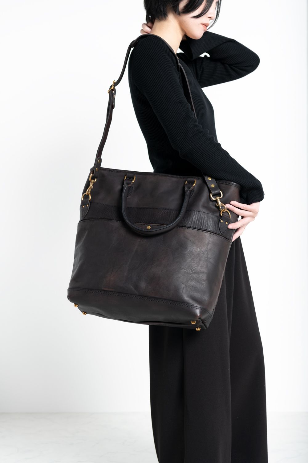 vasco - 【25SS】LEATHER NELSON 2WAY BAG [BLACK] | ショルダーバッグ