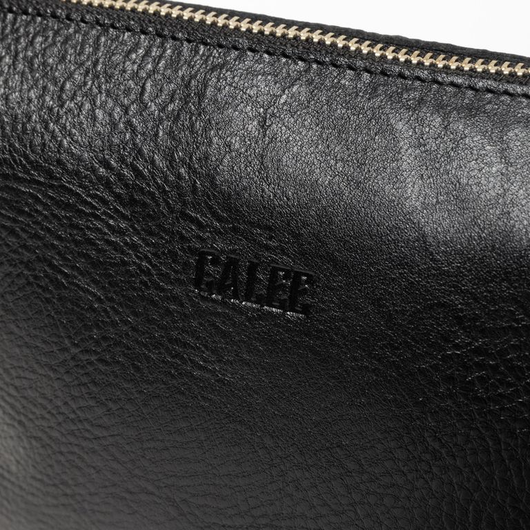 CALEE - STUDS LEATHER MULTI POUCH (BLACK) / スタッズ レザー マルチ