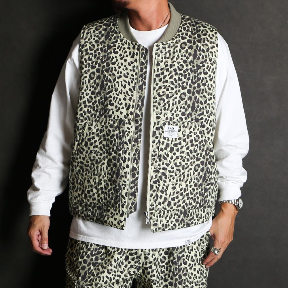 HideandSeek - Camo Zip Work Vest - BLK Camo / ワークベスト / HJ