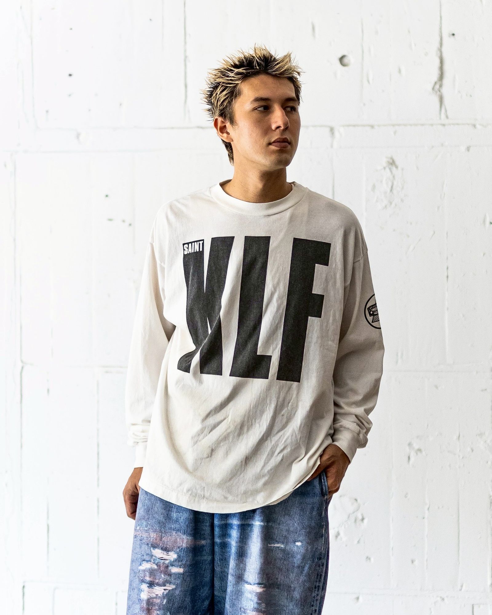 SAINT M×××××× - セントマイケル Tシャツ KLF LS TEE(SM-HR1-0000-C05