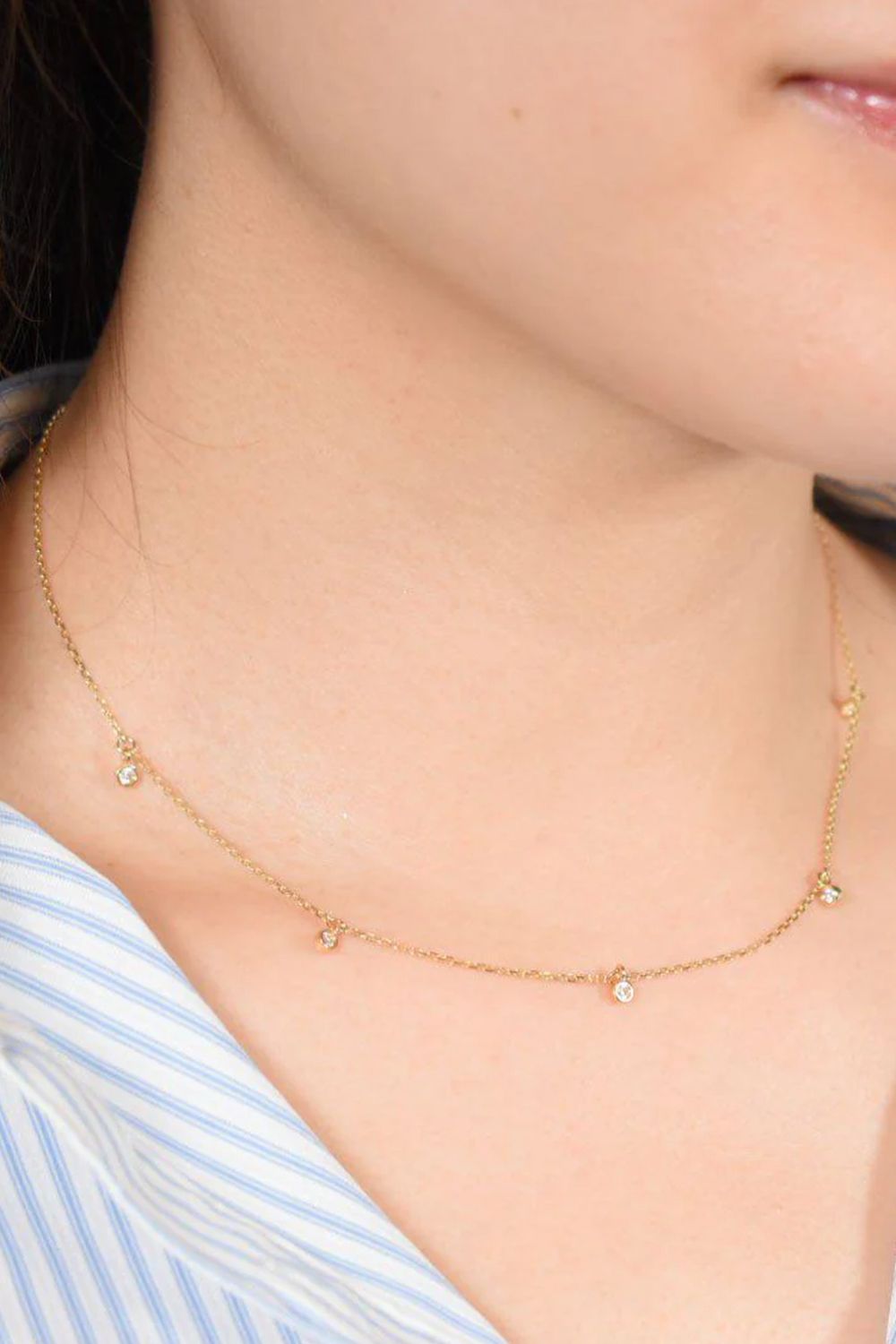 GYPPHY - QUINQUE STONE NECKLACE / クイーンクエ ストーン ネックレス