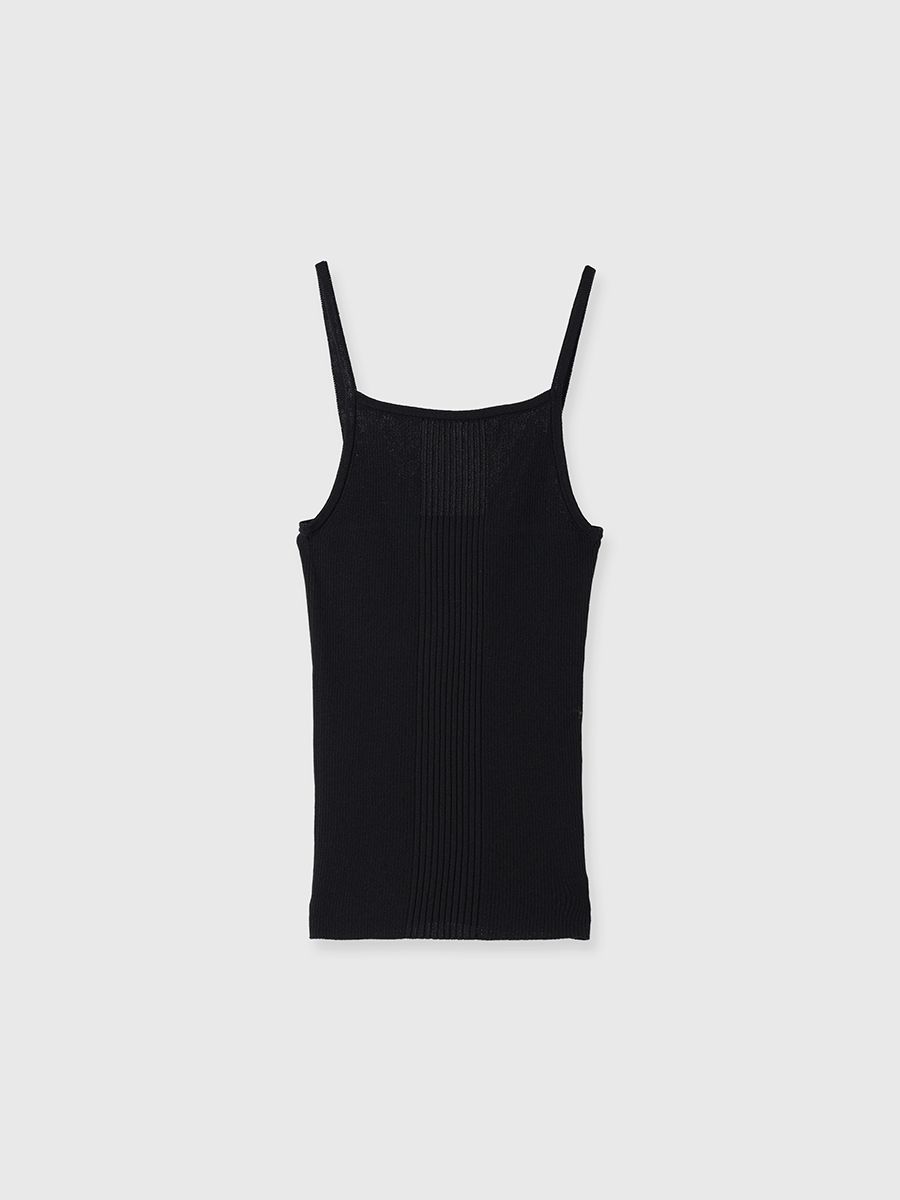 CREDONA - ACETATE KNIT CAMI / アセテート ニットキャミ (ブラック