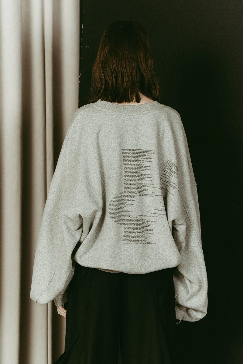 Knuth Marf - Kerror design sweat(unisex) (Gray) / Kエラーデザイン