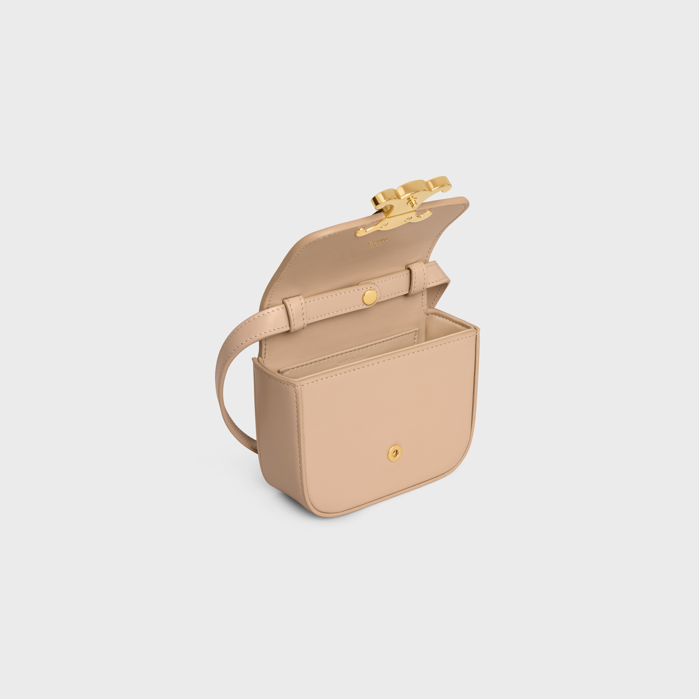 ミニ クロード / シャイニーカーフスキン - オーツベージュ | CELINE