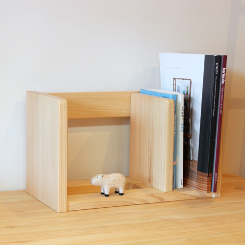 卓上 本棚 ひのきブックスタンド 本立て 木製 ヒノキ無垢