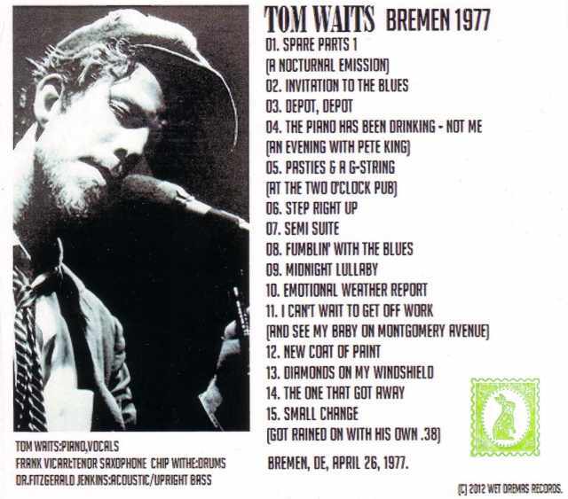 Tom Waits トム・ウェイツ/Germany 1977