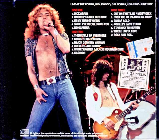 Led Zeppelin レッド・ツェッペリン/CA,USA 6.22.1977 Barry Goldstein