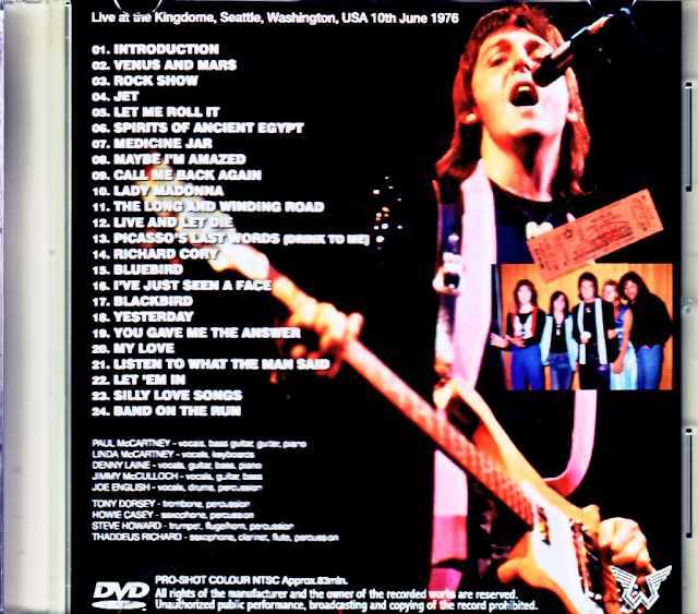 Paul McCartney Wings ポール・マッカートニー ウイングス/WA,USA