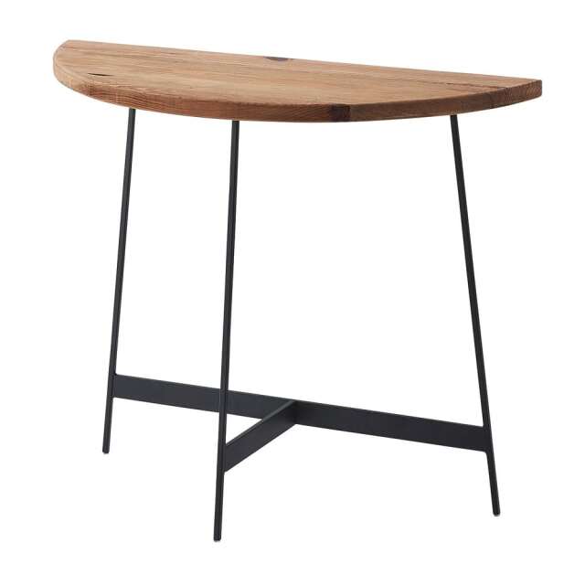 古材コンソールテーブル半月型｜北欧ヴィンテージ家具アンバーデザイン