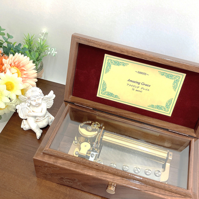 ニデック オルゴール 50弁 オルフェウス ウォールナット鏡面仕上