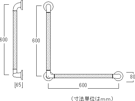 TS136GLY66 TOTOインテリアバーFシリーズL型 浴室手すり 50%OFF