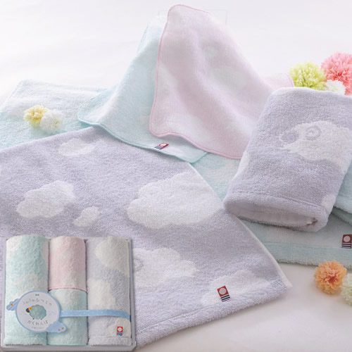 天使のふわもこふわふわひつじのかくれんぼ ウォッシュタオル2P