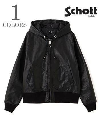 Schott ショット カウレザー|ジップパーカー|レザージャケット