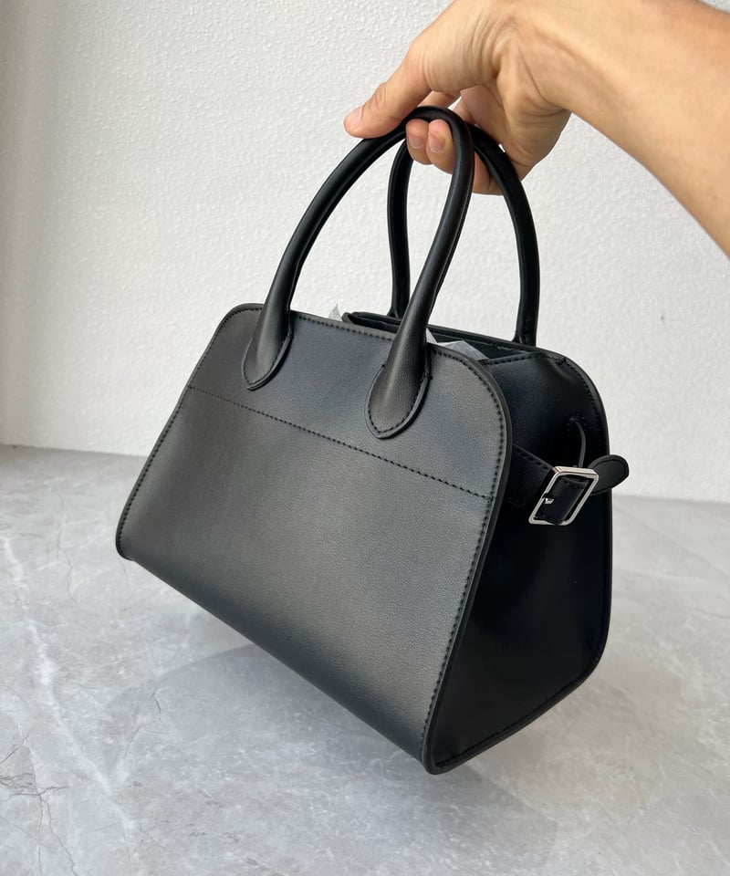 2025【予約販売】サイドベルトPUレザーミニボストンバッグ#ホワイト