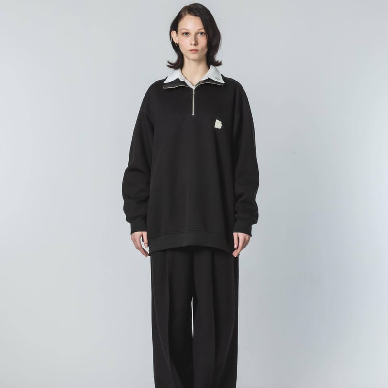 HalfZip Sweat - ブラック | harapeco Store