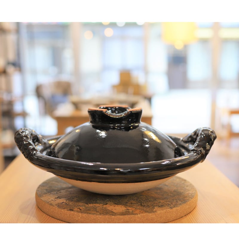 土楽窯 / 黒鍋 尺（3～4人用） | mother duck ONLINE STORE