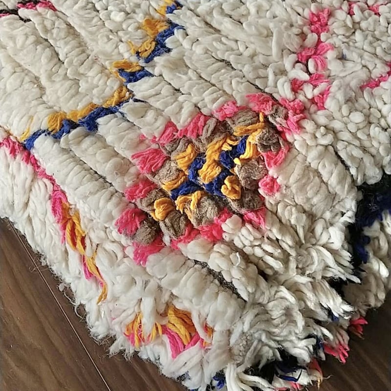 ☆未使用 モロッコ プフ pouf アジラル オットマン クッションラグ