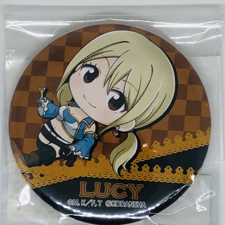 フェアリーテイル コラボカフェ缶バッジ ルーシィ もののぷ フェアリー
