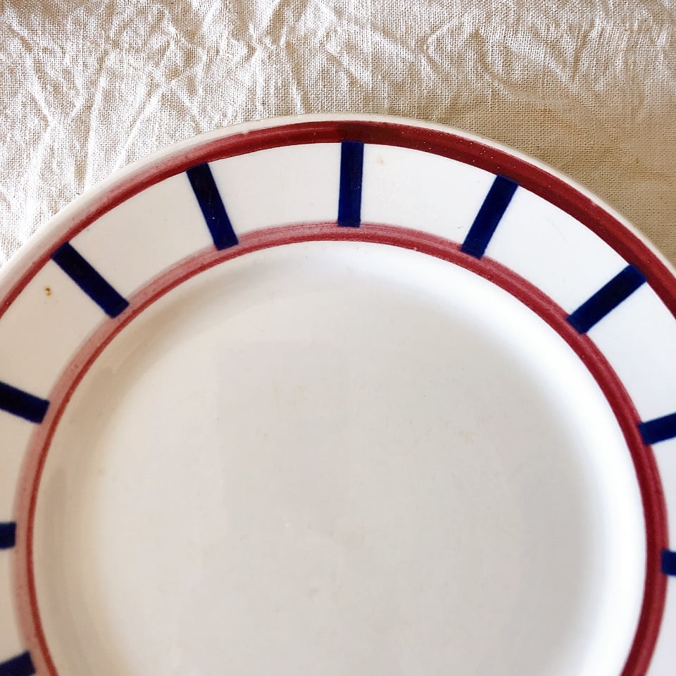 フランスアンティーク HBCM Béarn クレイユモントロー バスク柄