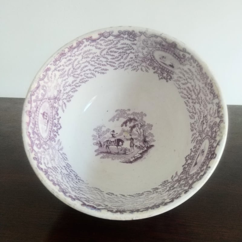 オランダ アンティーク カフェオレボウル パープル | Portobello 2nd