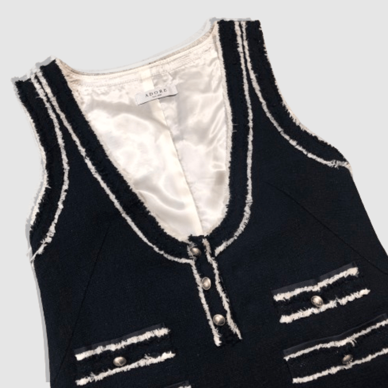 アドーア - ADORE - ツイードフリンジジャンパースカート | MoDeNeW