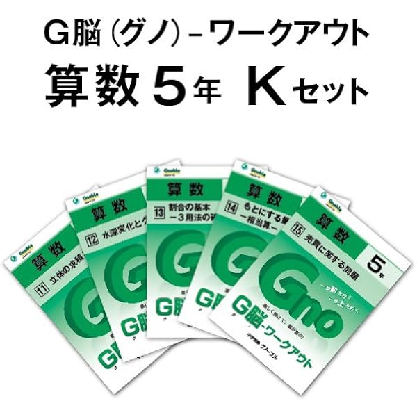 Amazon.co.jp: G脳(グノ)-ワークアウト5年算数 Iセット(No.1~5) : 中学