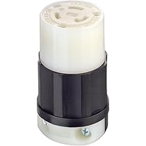 Leviton 20 Amp, 125 Volt, NEMA L5-20R, 2P, 3W, Locking Connector