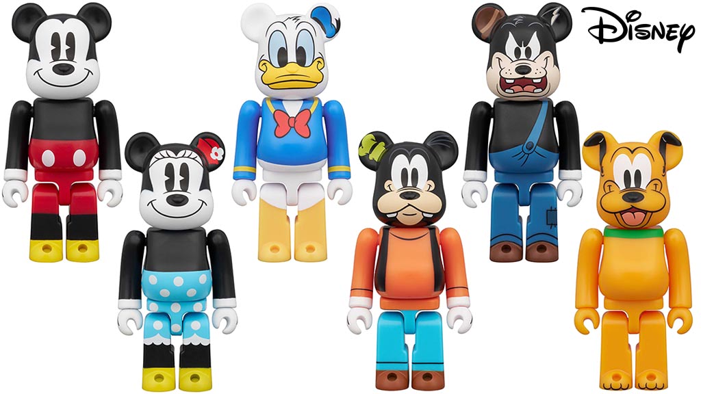 ミッキーマウスたちディズニーの仲間がベアブリック新シリーズに