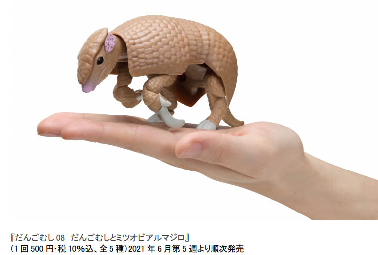 アルマジロが満を持してガシャポン「いきもの大図鑑」に登場