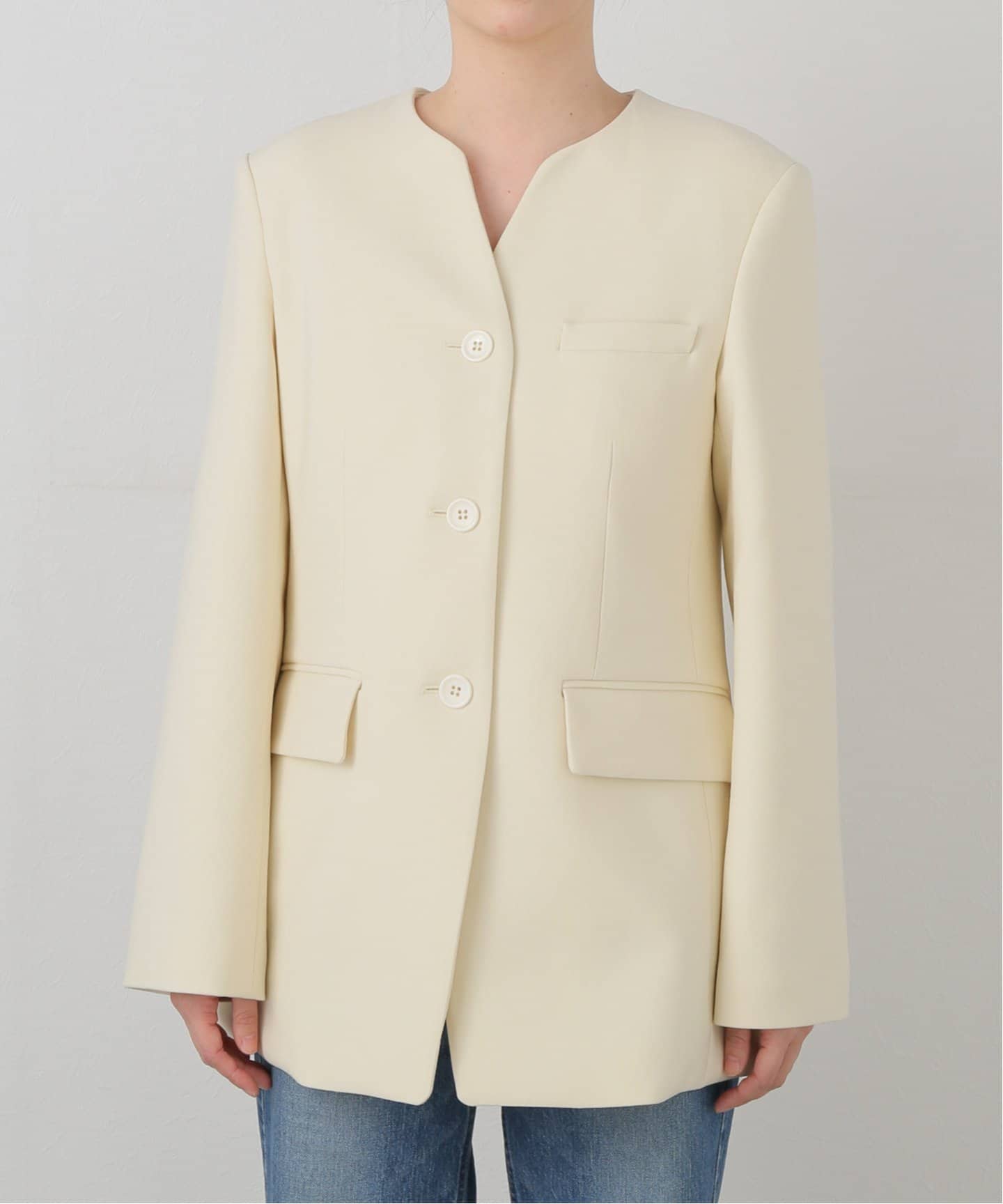 R'IAM シェイプノーカラージャケット（ノーカラージャケット）｜Plage