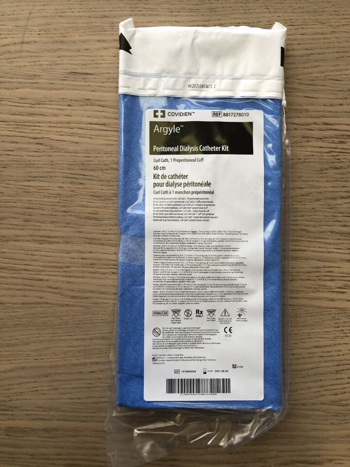 New COVIDIEN 8817278010 Argyle, Peritoneal Dialysis Catheter Kit