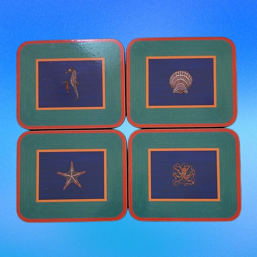 Niknax · Four Jason Coasters In Sea life Designs Made In New