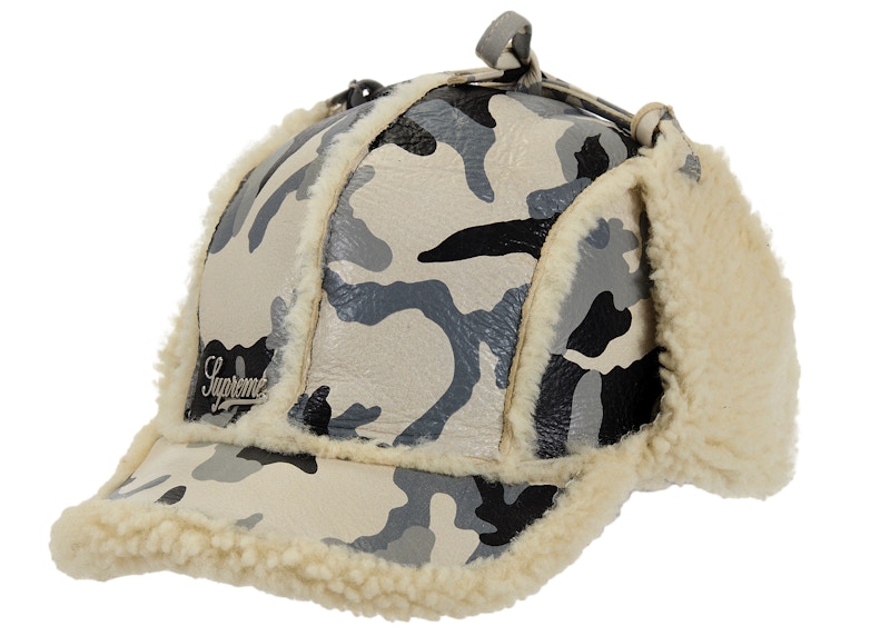 Supreme Shearling Lined Earflap Cap Snow Camo - FW25 - US
